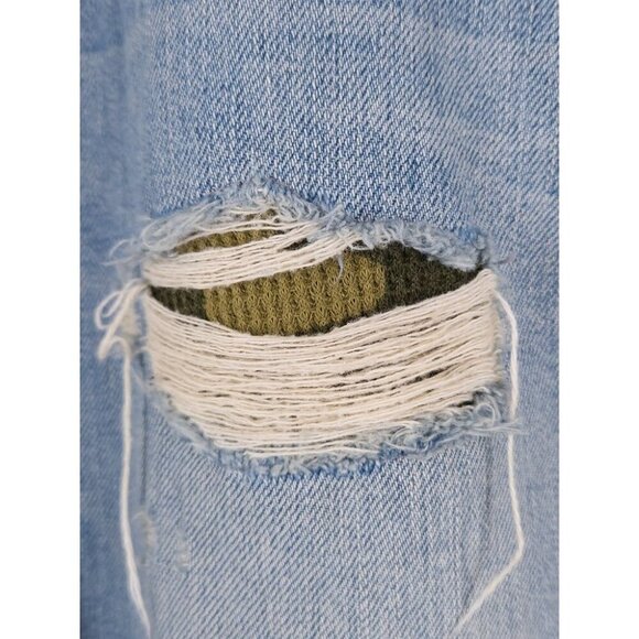 En Noir Cobain Denim Camo Underlays Jeans Size 30 Mens Light Blue Wash - Picture 4 of 10